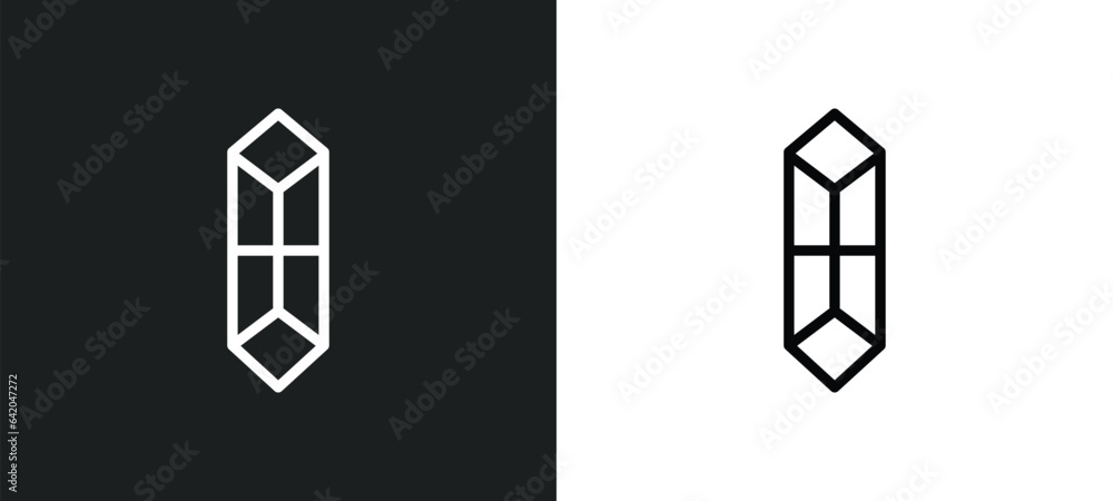 Poster gemstone icon isolated in white and black colors. gemstone outline vector icon from nature collectio