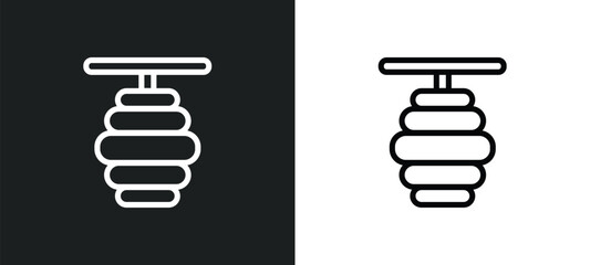 hive icon isolated in white and black colors. hive outline vector icon from nature collection for web, mobile apps and ui.