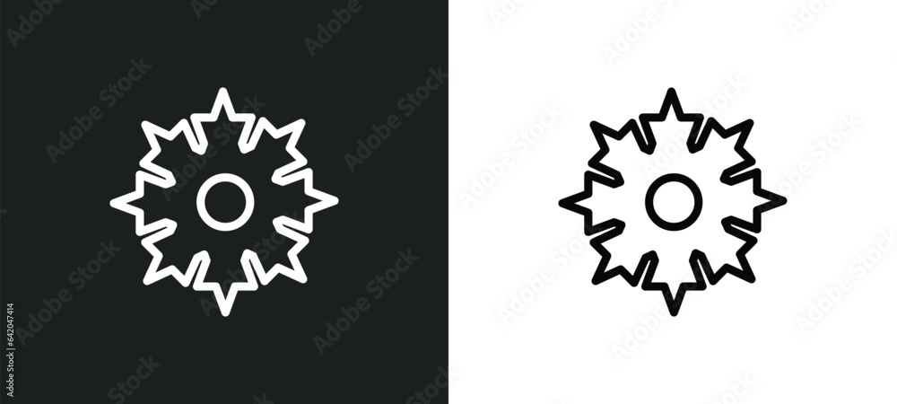 Poster pointia icon isolated in white and black colors. pointia outline vector icon from nature collection 