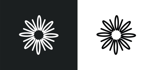Fototapeta na wymiar protea icon isolated in white and black colors. protea outline vector icon from nature collection for web, mobile apps and ui.