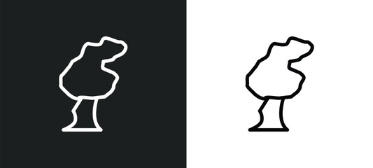 windstorm icon isolated in white and black colors. windstorm outline vector icon from nature collection for web, mobile apps and ui.