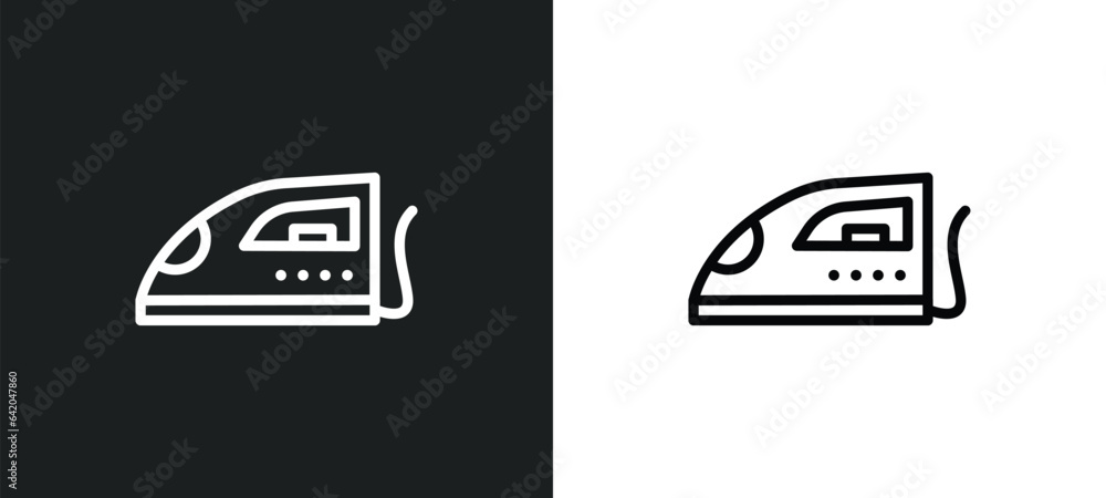 Poster flatiron icon isolated in white and black colors. flatiron outline vector icon from other collection