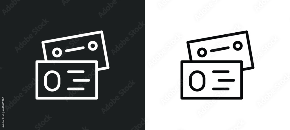 Poster orange abstract business card icon isolated in white and black colors. orange abstract business card