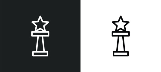 star prize icon isolated in white and black colors. star prize outline vector icon from other collection for web, mobile apps and ui.