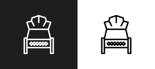 hotel bed icon isolated in white and black colors. hotel bed outline vector icon from other collection for web, mobile apps and ui.