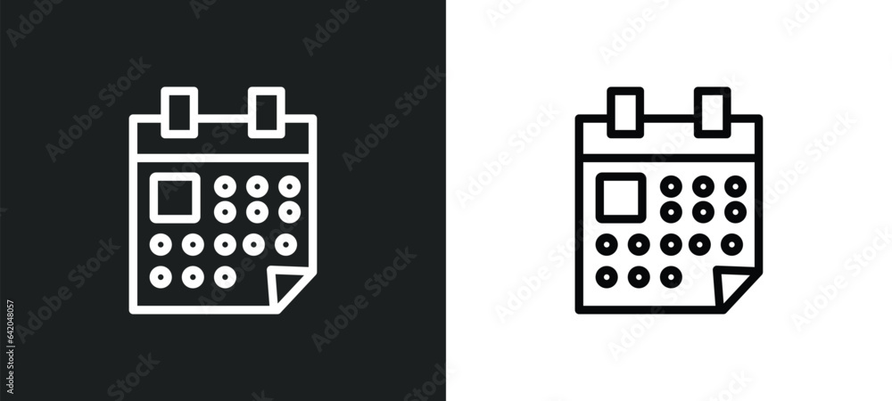 Aufkleber calendar with date icon isolated in white and black colors. calendar with date outline vector icon f