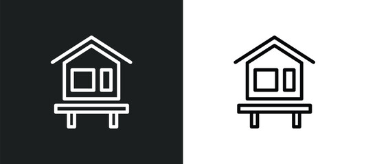 tower freefall icon isolated in white and black colors. tower freefall outline vector icon from other collection for web, mobile apps and ui.