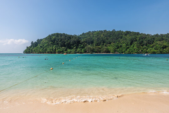 Scenery of Sapi island, an island of Tunku Abdul Rahman National Park in Sabah, Malaysia