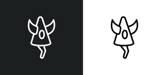 null icon isolated in white and black colors. null outline vector icon from collection for web, mobile apps and ui.