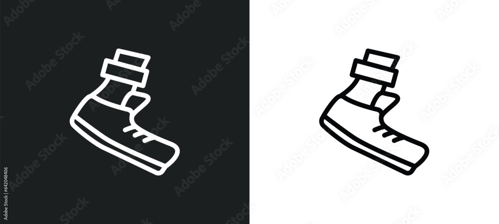 Poster runner icon isolated in white and black colors. runner outline vector icon from people skills collec