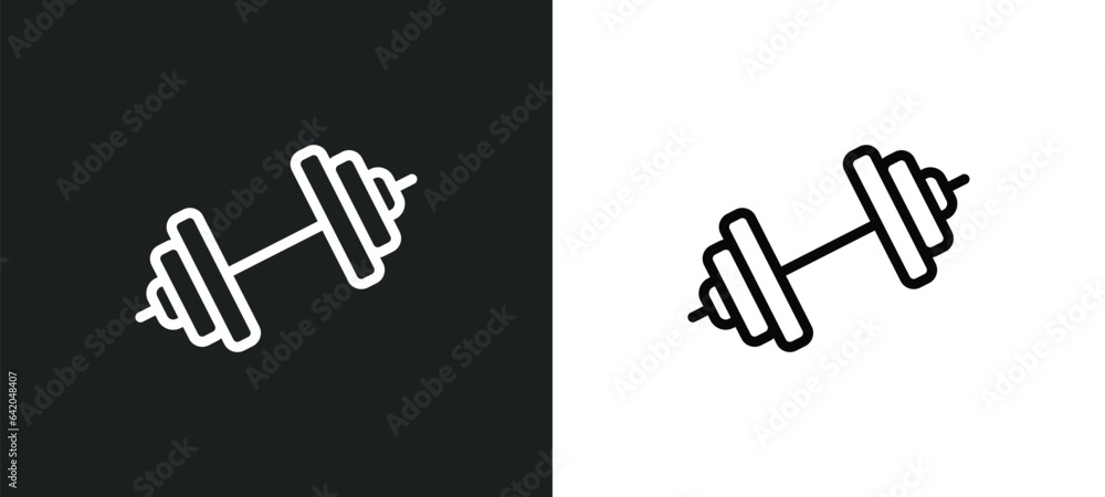 Poster body building icon isolated in white and black colors. body building outline vector icon from people