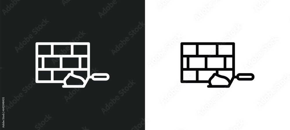 Poster builder icon isolated in white and black colors. builder outline vector icon from people skills coll