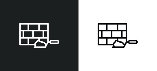 builder icon isolated in white and black colors. builder outline vector icon from people skills collection for web, mobile apps and ui.