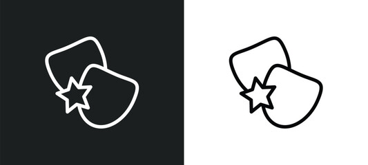 actor icon isolated in white and black colors. actor outline vector icon from people skills collection for web, mobile apps and ui.