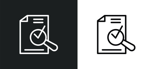 checking icon isolated in white and black colors. checking outline vector icon from political collection for web, mobile apps and ui.