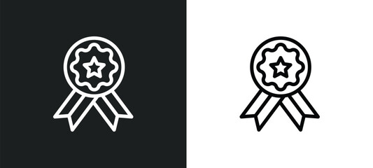 elections badge with a star icon isolated in white and black colors. elections badge with a star outline vector icon from political collection for web, mobile apps and ui.