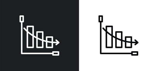 bar graph icon isolated in white and black colors. bar graph outline vector icon from productivity collection for web, mobile apps and ui.