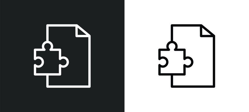 addon icon isolated in white and black colors. addon outline vector icon from programming collection for web, mobile apps and ui.