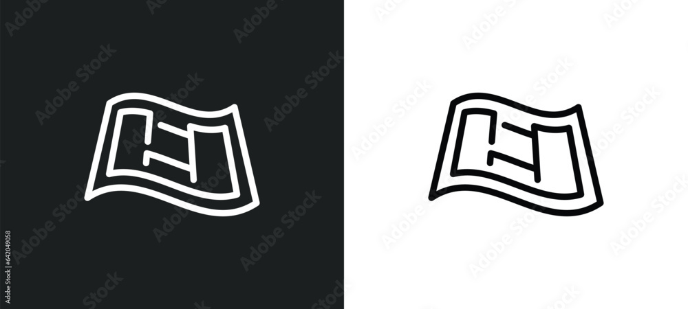 Poster technical drawing icon isolated in white and black colors. technical drawing outline vector icon fro