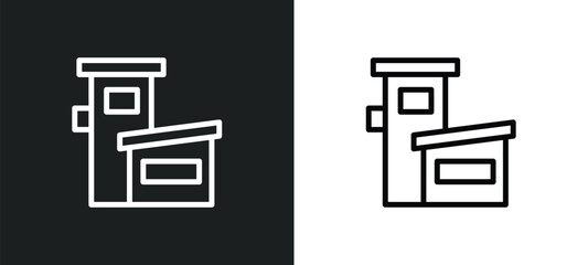 duplex icon isolated in white and black colors. duplex outline vector icon from real estate collection for web, mobile apps and ui.