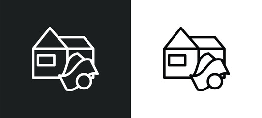 deposit icon isolated in white and black colors. deposit outline vector icon from real estate collection for web, mobile apps and ui.