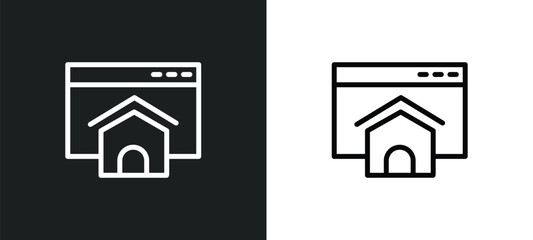 real state icon isolated in white and black colors. real state outline vector icon from real estate collection for web, mobile apps and ui.