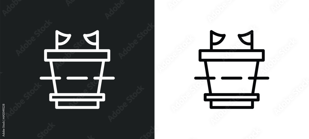 Poster ark of the convenant icon isolated in white and black colors. ark of the convenant outline vector ic