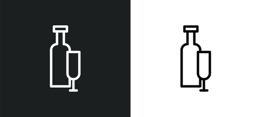 Fototapeta premium hebrew wine icon isolated in white and black colors. hebrew wine outline vector icon from religion collection for web, mobile apps and ui.