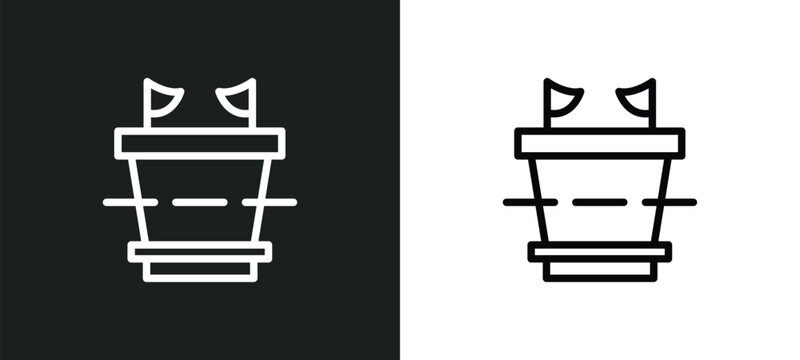 ark of the convenant icon isolated in white and black colors. ark of the convenant outline vector icon from religion collection for web, mobile apps and ui.