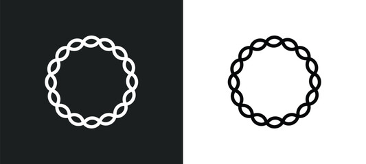 Obraz premium crown of thorns icon isolated in white and black colors. crown of thorns outline vector icon from religion collection for web, mobile apps and ui.