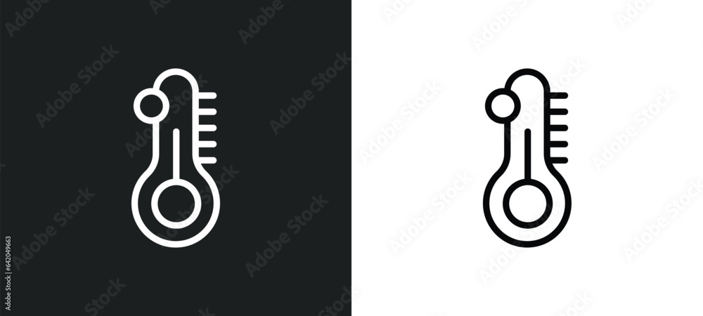 Aufkleber core temperature icon isolated in white and black colors. core temperature outline vector icon from 