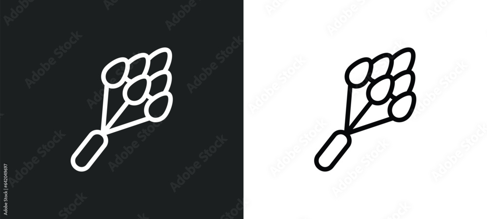 Poster hemlock icon isolated in white and black colors. hemlock outline vector icon from sauna collection f
