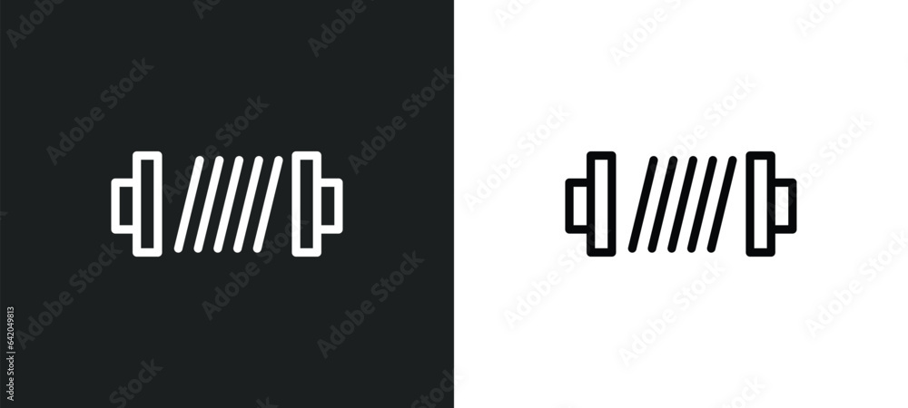 Aufkleber spool of thread icon isolated in white and black colors. spool of thread outline vector icon from se