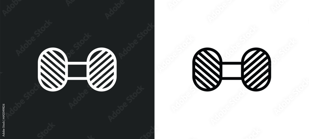 Aufkleber wool icon isolated in white and black colors. wool outline vector icon from sew collection for web, 
