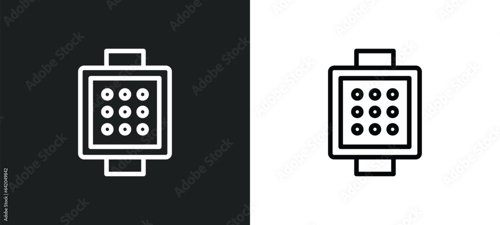 Poster arras icon isolated in white and black colors. arras outline vector icon from sew collection for web