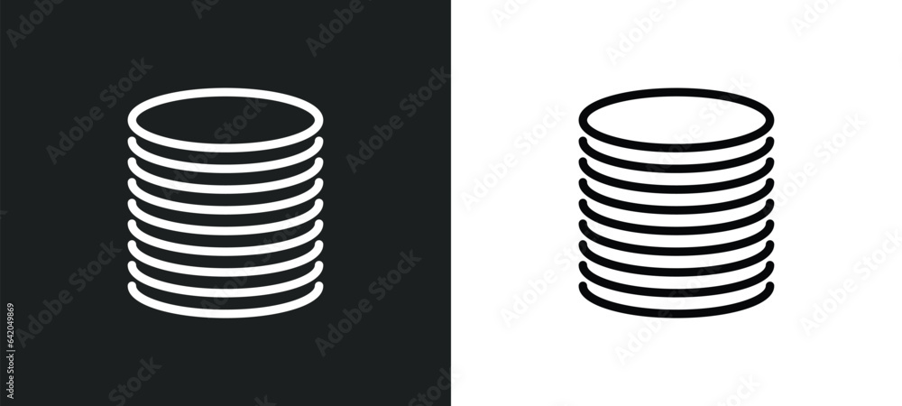 Aufkleber bobbin icon isolated in white and black colors. bobbin outline vector icon from sew collection for w