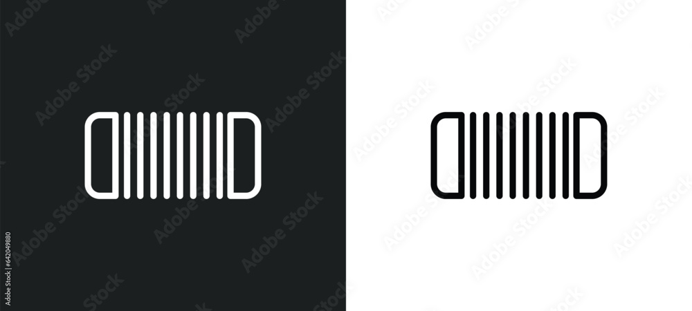 Poster coil icon isolated in white and black colors. coil outline vector icon from sew collection for web, 