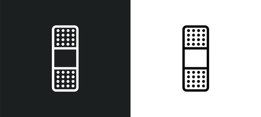 patch icon isolated in white and black colors. patch outline vector icon from sew collection for web, mobile apps and ui.