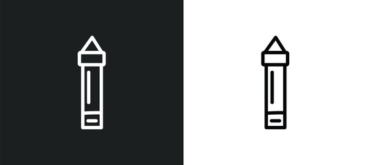 glue stick icon isolated in white and black colors. glue stick outline vector icon from sew collection for web, mobile apps and ui.