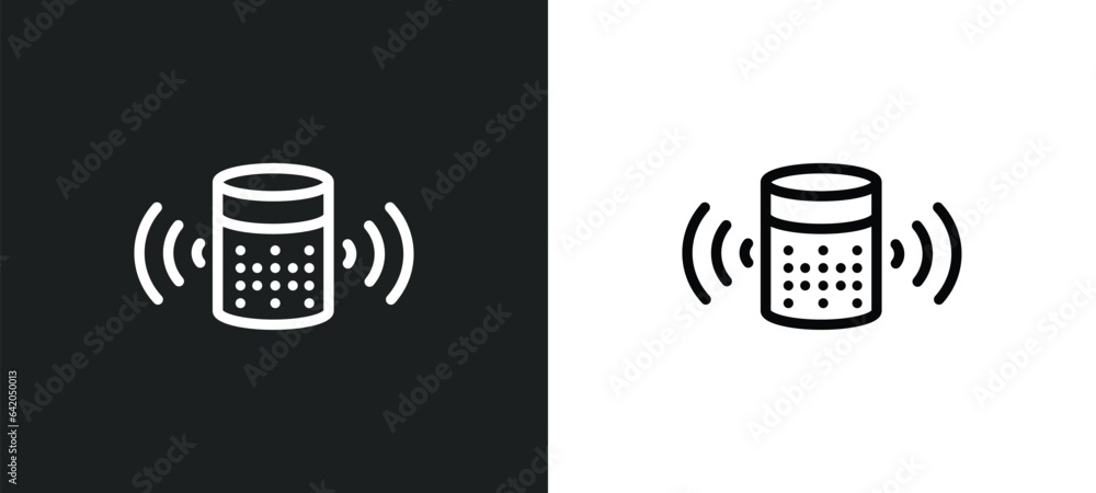 Aufkleber home devices icon isolated in white and black colors. home devices outline vector icon from smart ho