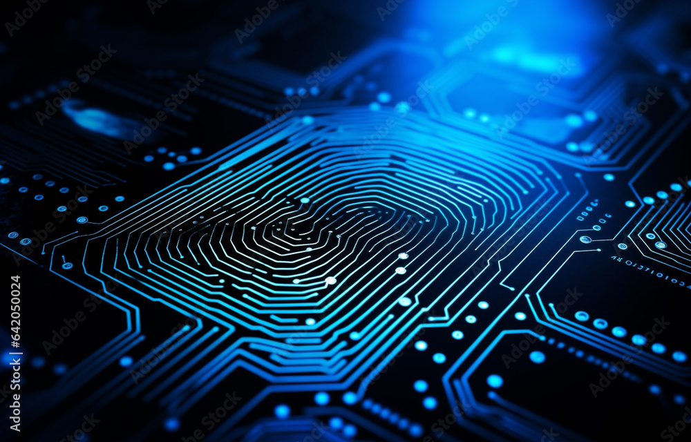 Poster scanner security identity technology biometric safety digital verification fingerprint computer