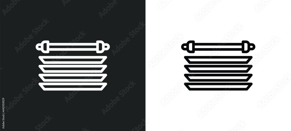 Poster jalousie automation icon isolated in white and black colors. jalousie automation outline vector icon