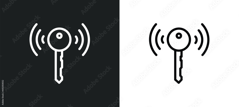 Poster smart lock icon isolated in white and black colors. smart lock outline vector icon from smart home c