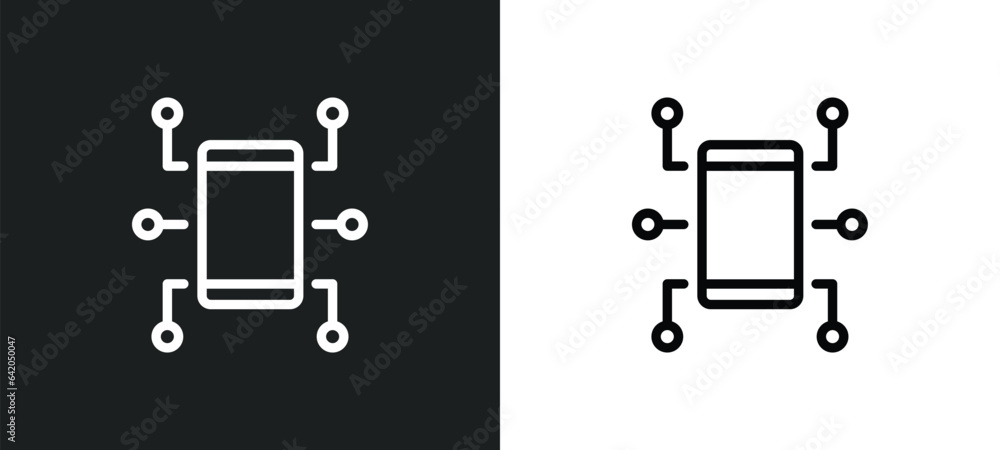Poster mobility icon isolated in white and black colors. mobility outline vector icon from smart home colle