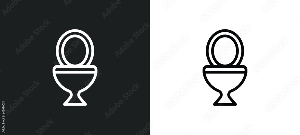Aufkleber smart toilet icon isolated in white and black colors. smart toilet outline vector icon from smart ho