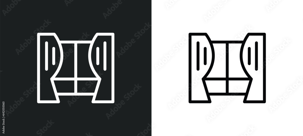 Poster windows icon isolated in white and black colors. windows outline vector icon from smart home collect