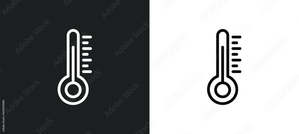 Poster thermostat icon isolated in white and black colors. thermostat outline vector icon from smart house 