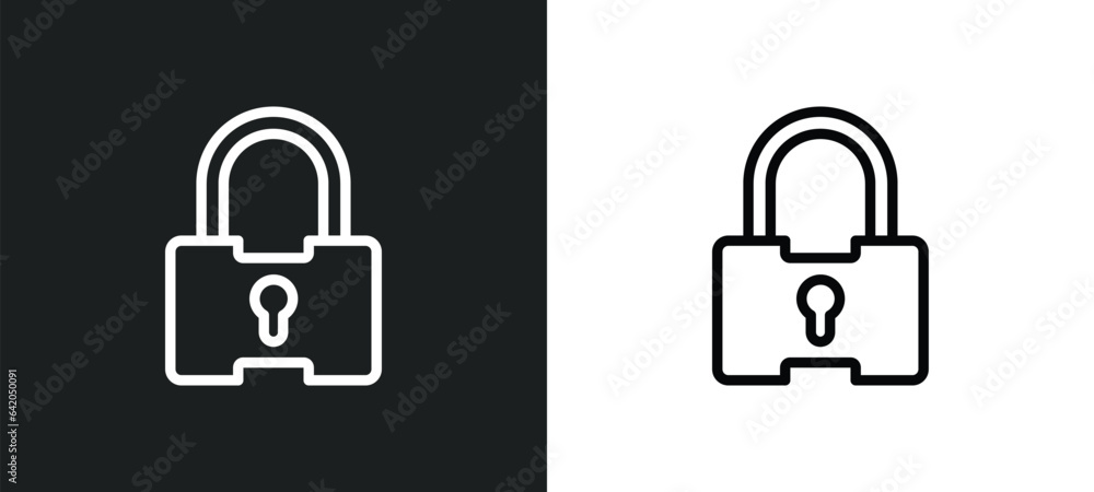 Aufkleber locking icon isolated in white and black colors. locking outline vector icon from smart house collec