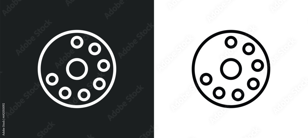 Poster dial icon isolated in white and black colors. dial outline vector icon from smart house collection f