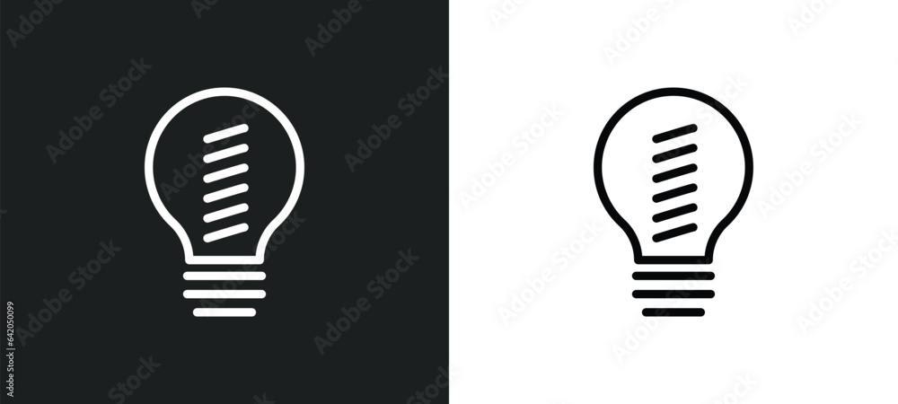 Poster lightbulb icon isolated in white and black colors. lightbulb outline vector icon from smart house co